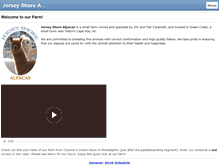 Tablet Screenshot of jerseyshorealpacas.com